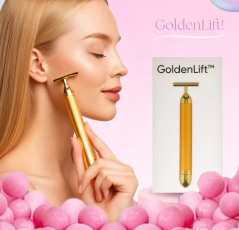 Lifting facial vibratorio de oro de 24 quilates